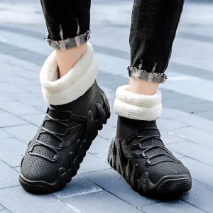 Stövlar Nya trender Mens Autumn Winter Boots Snow Boots Rain Boots Lätt skor för män Vattentäta skor Ankelstövlar Fiskeskor