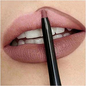 Wasserdichter, mattierter Lipliner-Stift, sexy roter Konturtönungs-Lippenstift, langlebig, Antihaft-Tasse, feuchtigkeitsspendende Lippen, Make-up, Kosmetik, 12 Farben, A19