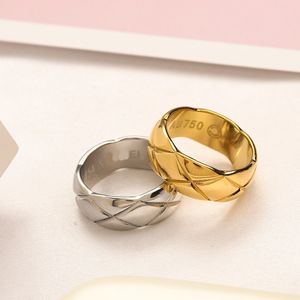 18k Gold Plated Luxurys Simple Designer Ring för mode unisex ring dubbel bokstavsdesigners ringar ring ring bröllopsfest gåva smycken