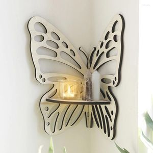 Płyty dekoracyjne półka narożna motylowa szelf na ścianę stojak na drewno kryształ pływający do dekoracji sypialni domowej