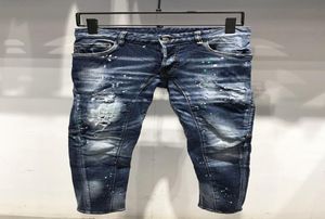Модные европейские и американские повседневные мужские джинсы039 из высококачественных потертых вручную рваных мотоциклетных джинсов LTA2326095491