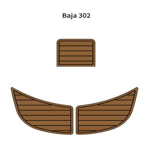 2002 Baja 302 Plataforma de natação Tapete de passo para barco EVA Espuma falsa Deck de teca Almofada de piso SeaDek MarineMat Gatorstep estilo autoadesivo