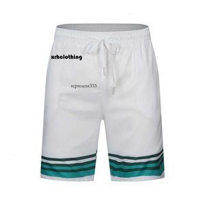 Casa blanca t camisa calções esportivos masculino americano basquete verão casablanca solto ajuste fiess treinamento secagem rápida listrado capris