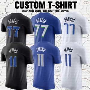 Luka Doncic Kyrie Irving Dirk Nowitzki Basketball Sports Club Fans Branded Short Sleeve T-Shirt Performance Practice Tees