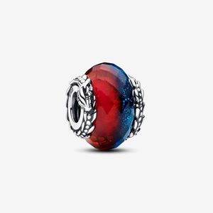 Blue Red Murano Glass Charm Pandoras 925 Sterling Silver Luxury Jewelry Charm Set Bracelet Making charms Beads Designer Necklace Pendant Original Box wholesale