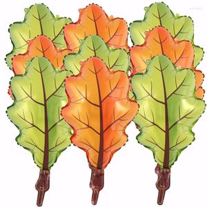 Party Decoration 8 Pcs Fall Thanksgiving Leaves Foil Balloons For Wedding Baby Shower Birthday Harvest Decorations Green Orange