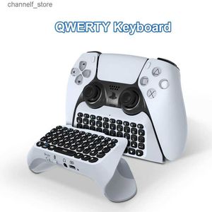 ゲームコントローラージョイスティックBluetoothワイヤレスキーボードハンドル外部QWERTYキーボードチャット用音声ゲームアクセサリータイプ-Cインターフェイス500MAHY240322