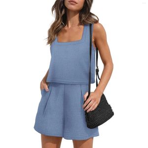 Camisas femininas de duas peças conjuntos de linho manga curta botão colheita topos shorts casuais conjunto com bolsos elegante e simples