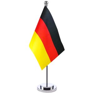 Zubehör, 14 x 21 cm, Deutschland, Schreibtisch, kleines Länderbanner, Tagungsraum, Besprechungsraum, Tisch, Stehstange, die deutsche Nationalflagge