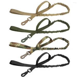 Dog Collars Tactical Leash Outdoor Pet Large Retractable Anti-explosion Elastic Rope