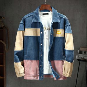 2020 Winter Colored Denim 코트, 느슨하고, 맞춤형, 세련된, 캐주얼, 남성 트렌디, 잘 생긴 재킷