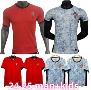 2024 유로 컵 포르투갈 포르투갈 축구 유니폼 Ronaldo Joao Felix Pepe Bermardo B.Fernandes Camisa de Futebol 24 25 J.Moutinho 축구 셔츠 남성 키트 키트 DI