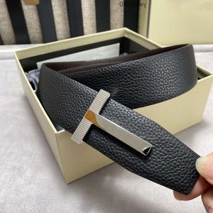 Tom Fords TF Luxury Designer Belt New Style Men Clothings Accessories Big Buckle Fashion Women High Quality 3A本物の革幅38cmウエストバンドv0v8