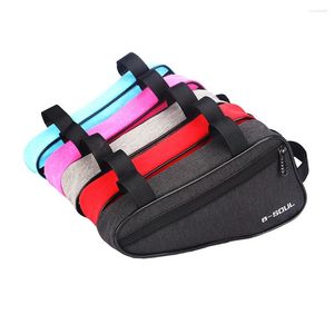 Sacos de armazenamento Bicicleta Triângulo Front Frame Bolsa Bolsa Resistente ao Desgaste Top Tube Saddle Pack