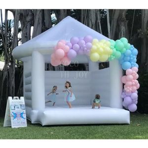 outdoor activities white inflatable wedding bouncer 15x15ft-4.5x4.5m party bouncy caslte Anniversary jumper house for sale001