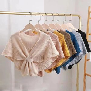 Scarves Soft Fashion Vintage Solid Color Elegant Thicken Fake Collars Women Knitted Scarf Neck Wrap Korean Style Shawl