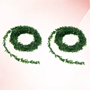 Flores decorativas 2 PCs Decoração de casamento Faux Plants Acessórios domésticos decoração Fake Vine Rattan Christmas Artificial