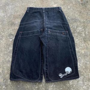 JNCO Y2K Hip Hop Gráfico Imprimir Shorts Baggy Denim Gym Shorts Mens Womens Verão Harajuku Gótico Homens Basquete Shorts 240322