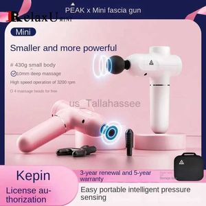 Massaging Neck Pillowws Mini Fascia Gun Machine Mini Muscle Massage Gun Electric Fascia Grab LCD Screen Neck Cream Grab Small Gifts 240322