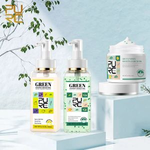 Tratamentos PURC Shampoo e condicionador para tratamento do couro cabeludo, conjunto de máscara capilar com queratina, alisamento, produtos para cuidados com os cabelos