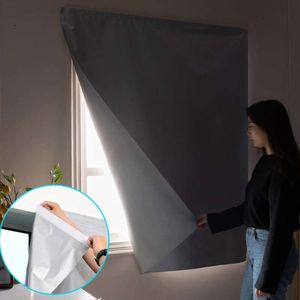 Punch Free Window Sunshade Good Sleep Double Sided Sier 99% Shading Anti-UV Gardin för hemmet