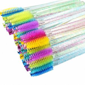 50pcs jednorazowe makijaż do oczu makijaż Mini tusz do rzęs Spiral Wands pędzel aplikator brwi L