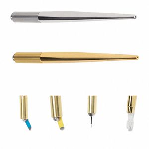 5st Gold Sier Permanent Makeup Eyebrow Tattoo Manual Pen for Microblading Eyeliner Lip 3D Pen Microblading Accores Tool 51AF#