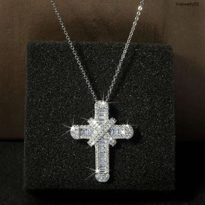 Diamantes congelados colares com pingente de cruz para homens e mulheres colar cubano correntes de hip hop joias