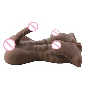 Male Sex Doll for Women with Realistic Dildo Sex Doll Torso Adult Sexdoll with Penis Big Cock Tight Anal Unisex Sex Toy for Women Threesome Couple Sex Fun( coffee )