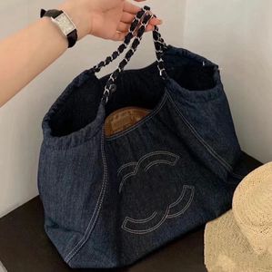 Designer tygväska ny denim retro shopping väska strandväska populär axelväska med stor kapacitet shopping väska designer väska mode kvinnors handväska hög kvalitet