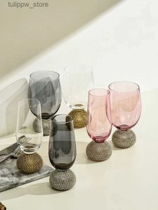 Wine Glasses Creative Nordic Bar Beverage Set Glass Cup Water Cup Juice Cup Red Wine Champagne Glass Cup Luxury Party L240323