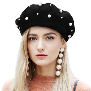 Beralar Kashmere Pearl Beret Ağır İş Bonnet Erkekler için Korece Sürüm Çocuk Şapkaları