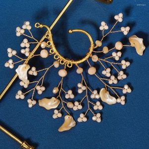 Ryggar örhängen fairy fjäril älva öron manschett kreativt icke-piercing elegant pärla blomma manschetter smycken lämnar strassklipp damer damer