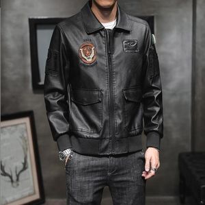 Giacche da uomo Giacca in pelle bomber arancione con grana di alligatore Taglia USA Avirex Tuta da volo casual atletica in pelle di pecora spessa Giacca cool