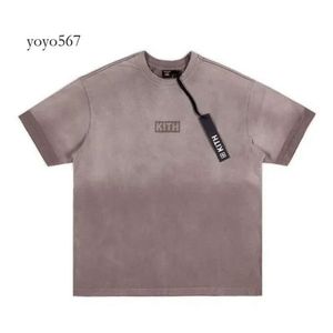 Designer Kith X Ksubi Letter Tee Washed Cotton Crop Streetwear Quality T-Shirt T Shirts Graphic For Men Vintage Mens Clothing Oversize P2EN# 275