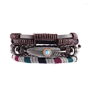 Charme Armbänder Mode Handgemachte Webart Vintage Boho Gypsy Hippie Manschette Perlen Leder Unendlichkeit Männliche Männer Frauen Weibliche Schmuck