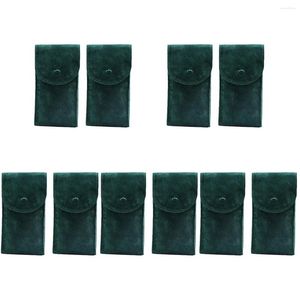 Caixas de relógio 10 pcs carteira minimalista para homens pérola saco de lã bolsa de viagem organizador recipiente de armazenamento pulseiras miss