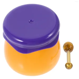 Garrafas de armazenamento Lip Jar Colher Mel em forma de creme tampa vazia recarregável recipiente cosmético amostra loção