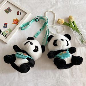 Bag kadınları zipper panda kabarık sling yumuşak peluş omuz kızları kış sıcak