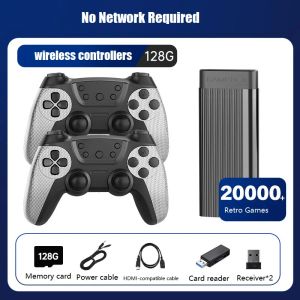 Konsoler 2023 Nya 128G 20000 Retro Games Sticks 4K H9 Video Console 32GB 64GB 2st Wired/Wireless Controllers för PS1 GBA SFC GBC