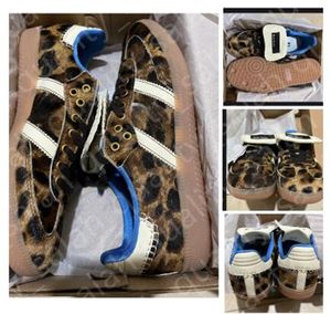 المصمم الأصلي Leopard Print Casual Wales Bonner Shoes Mens Womens Running Shoes Spezial Outdoor Designer Sneakers Resports Trainers Big 36-45