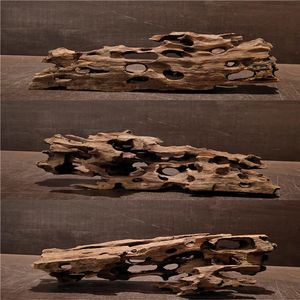 Tanque de peixes natural poroso madeira driftwood ornamento para decoração de aquário eremita caranguejos camarão peixes acessórios de aquário 240305