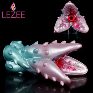 Masturbators Lezee Silicone Single Hole Male Masturbator Thorny Vine Flower Aircraft Cup Realistic Vagina Penis Apport Sex Toys For Men