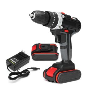 Trapano 21V Avvitatore a batteria elettrico 3 funzioni Trapano a percussione wireless 2 Batteria agli ioni di litio Mini trapano a mano Utensili elettrici