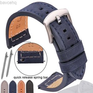 Watch Bands Original leather bracelet with black gray brown denim strap suitable for Galaxy wristband womens 18 20mm 22mm 24mm 24323