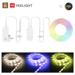 コントロールYeelightスマートライトストリップ1S LEDカラフルなWiFi音声リモコンホームライトストリップアレクサミジアアプリホームキット