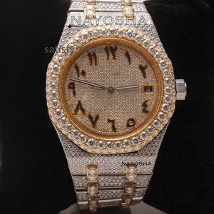 Top-Design, luxuriöse, hochwertige, im Labor gezüchtete Diamantuhr für Unisex für Business und Hip Hop, Großhandelspreis aus Indien für Geschenke