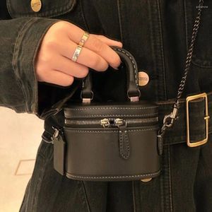 DrawString Lipstick Bag Mini Crossbody Bags Zipper Pu Coin Purse Chain Handbags Square Shoulder Women