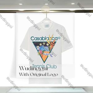 Camiseta da moda Menino Designers T-shirts Tees Apparel Tops Man S Casual Chave Letter Camisa de luxo de luxo Casas de manga Casablanc Tshirts 30