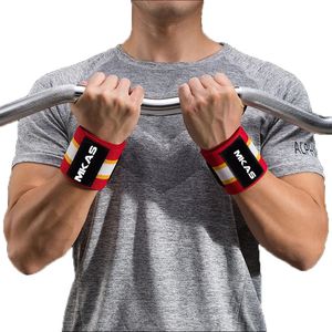 1 Çift Bilek Destek Gym Sıkıştırma Kayışları Halter Sargıları Başparmak Döngü Powerlifting Wristbands Bandage 240318